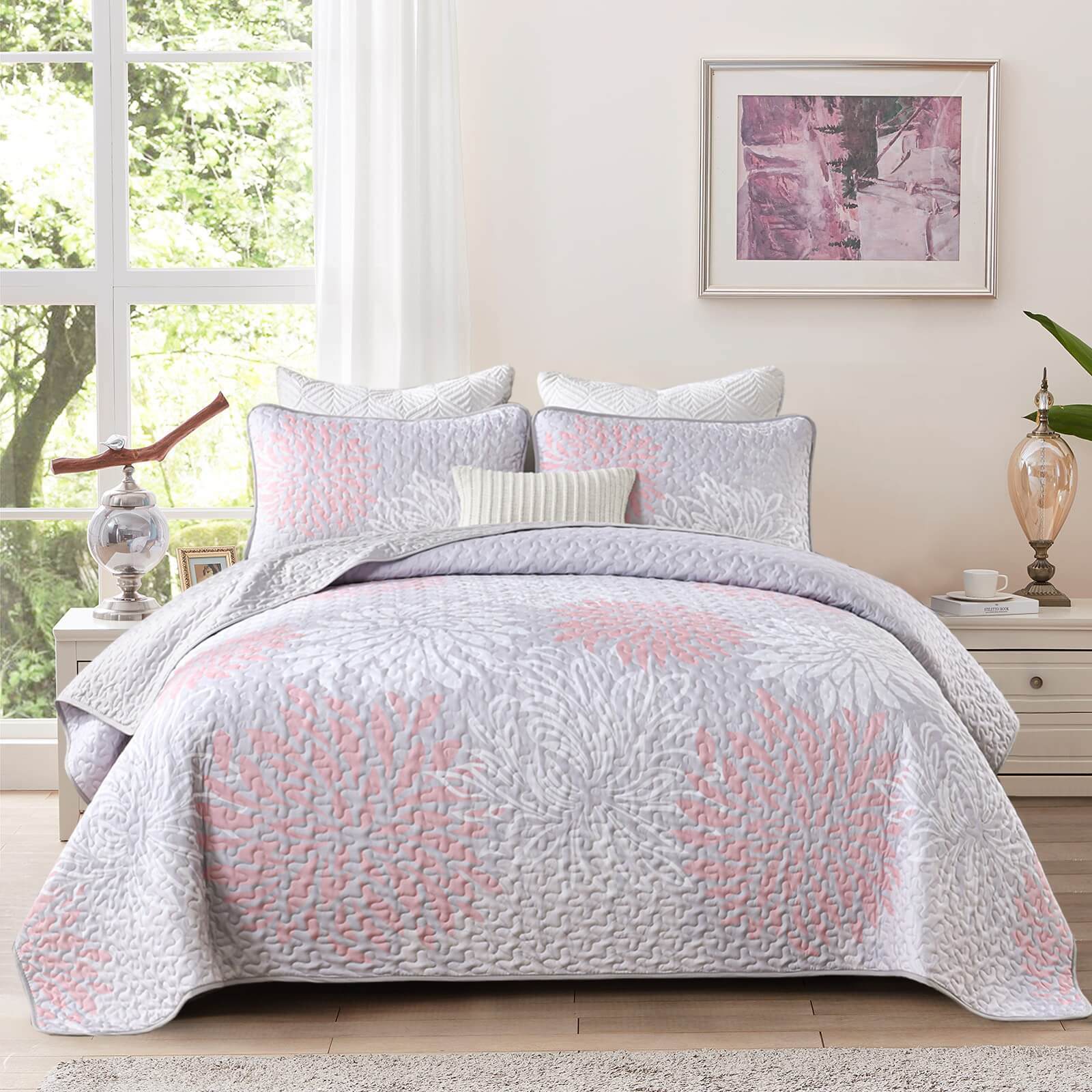 2025 Patchwork Coverlet Set - Australian Summer Quilt Bedspread Set (3