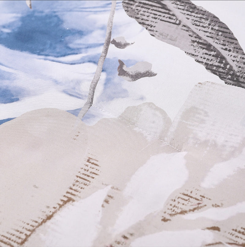 Blue Floral Quilt Cover - Ultra Soft Donna/Duvet Cover Set 2xPillowcases