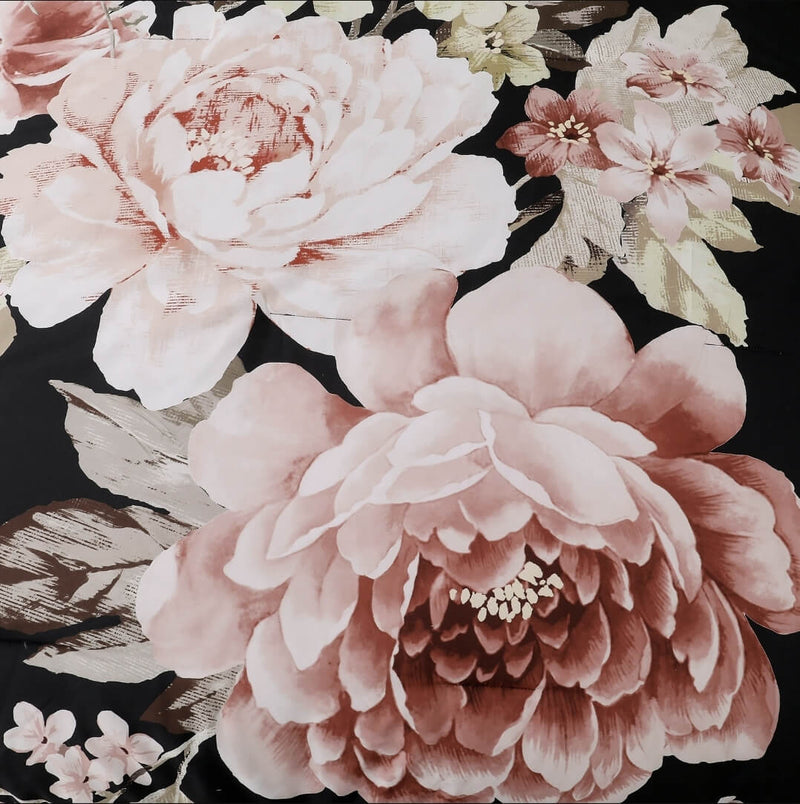 Pink Flower Quilt Cover - Ultra Soft Donna/Duvet Cover Set 2xPillowcases