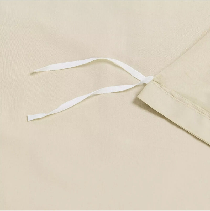 100% Pure Cotton Quilt Cover-Ultra Soft Duvet Cover Set 2xPillowcases (Cream)