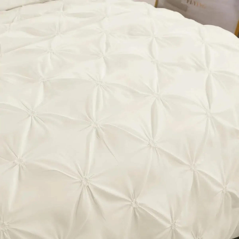 Diamond Pintuck Quilt Cover - Ultra Soft Donna/Duvet Cover Set 2xPillowcases