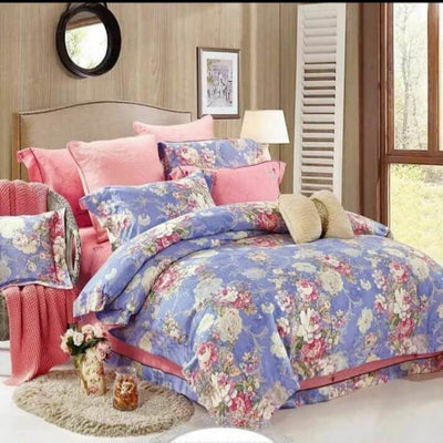 100% Pure Cotton Printed Quilt Cover-Ultra Soft Duvet Cover Set 2xPillowcasesa