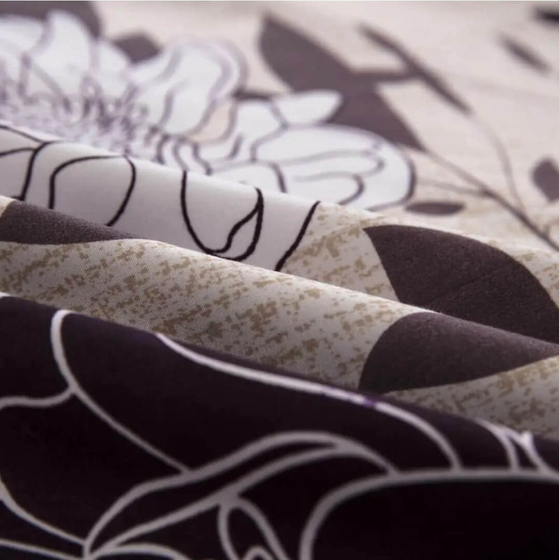 Purple Floral Quilt Cover Set- Ultra Soft Donna/Duvet Cover Set 2xPillowcases