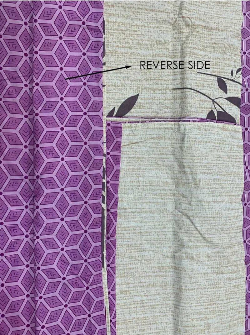 Purple Floral Quilt Cover Set- Ultra Soft Donna/Duvet Cover Set 2xPillowcases