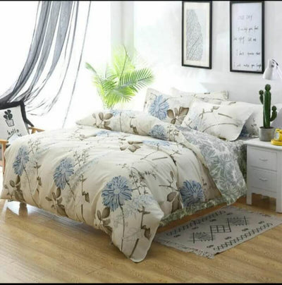 100% Pure Cotton Printed Quilt Cover-Ultra Soft Duvet Cover Set 2xPillowcases