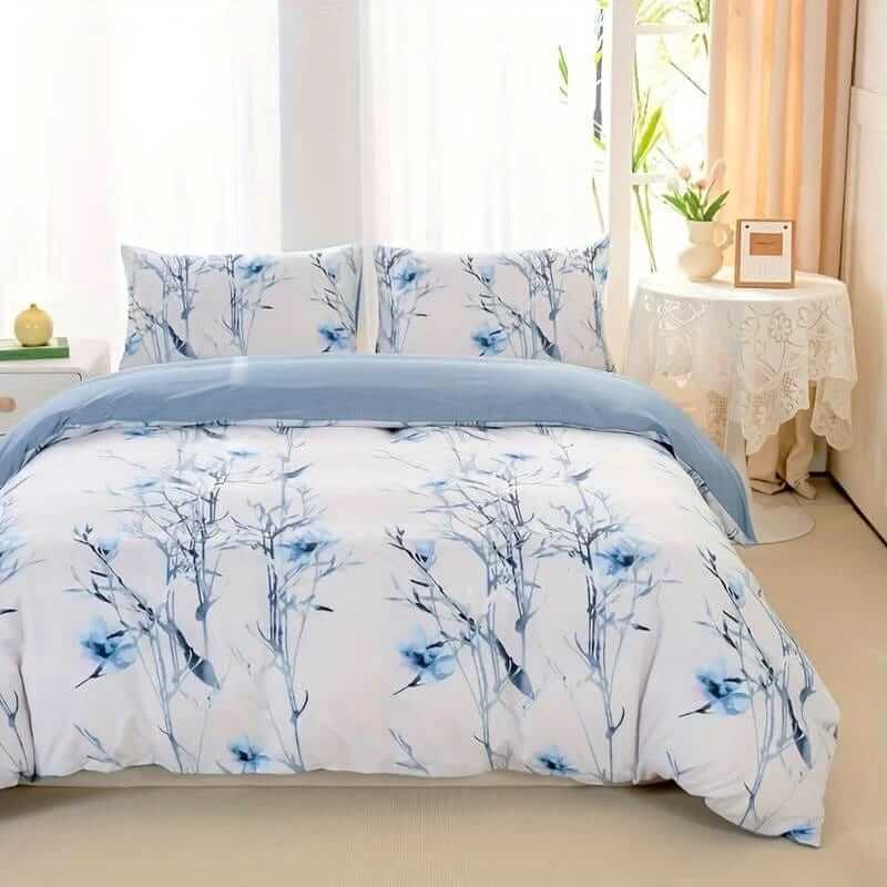 Mist Blue Quilt Cover - Ultra Soft Donna/Duvet Cover Set 2xPillowcases
