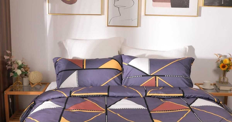 2025 Geometric Quilt Cover - Ultra Soft Donna/Duvet Cover Set 2xPillowcases
