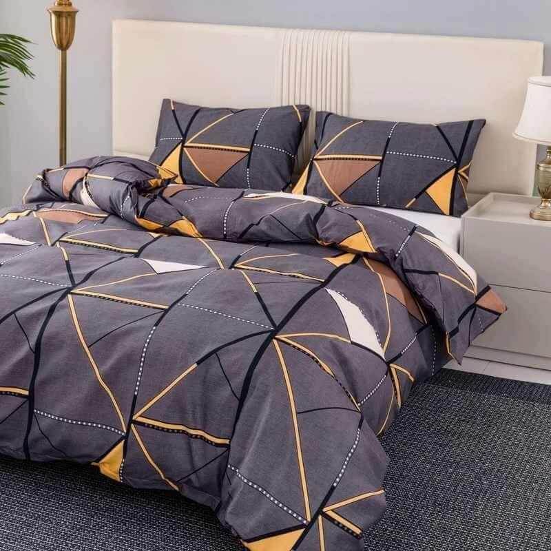 2025 Geometric Quilt Cover - Ultra Soft Donna/Duvet Cover Set 2xPillowcases