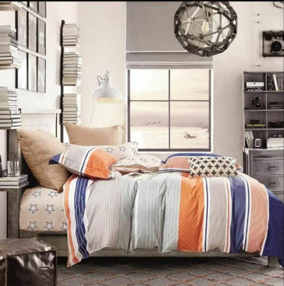 100% Pure Cotton Printed Quilt Cover-Ultra Soft Duvet Cover Set 2xPillowcases