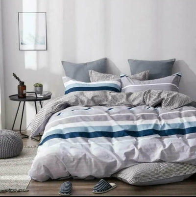 100% Pure Cotton Printed Quilt Cover-Ultra Soft Duvet Cover Set 2xPillowcases