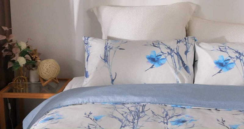 Mist Blue Quilt Cover - Ultra Soft Donna/Duvet Cover Set 2xPillowcases