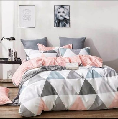 100% Pure Cotton Printed Quilt Cover-Ultra Soft Duvet Cover Set 2xPillowcases