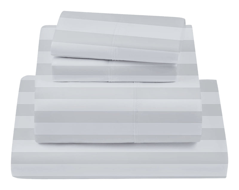 1200TC Ultra Soft Fitted Bed Sheet-100%Pure Cotton 40cm Deep Fitted Linen sheet with Pillowcases (White-I)