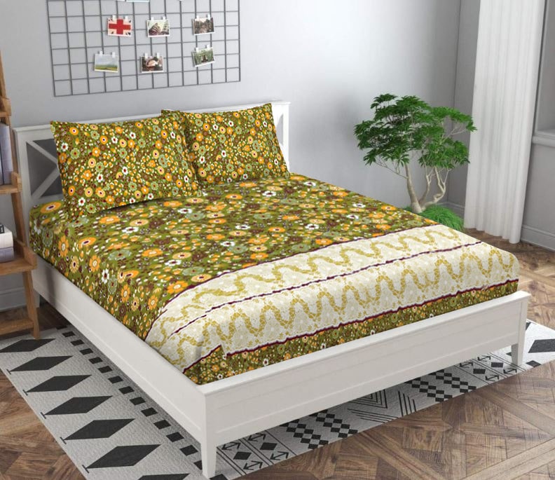 Colored Sheet-Fitted Printed Bed Sheet set