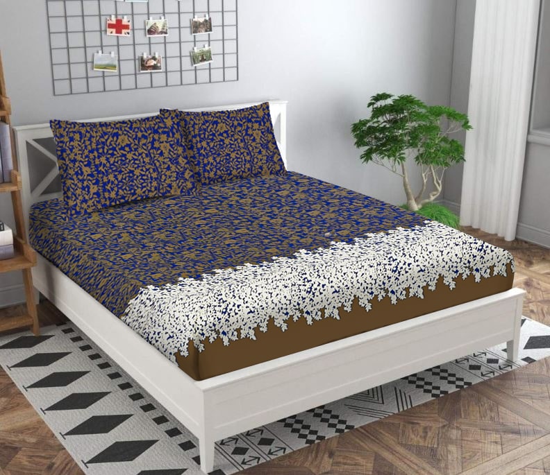 Colored Sheet-Fitted Printed Bed Sheet set