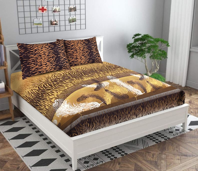 Colored Sheet-Fitted Printed Bed Sheet set