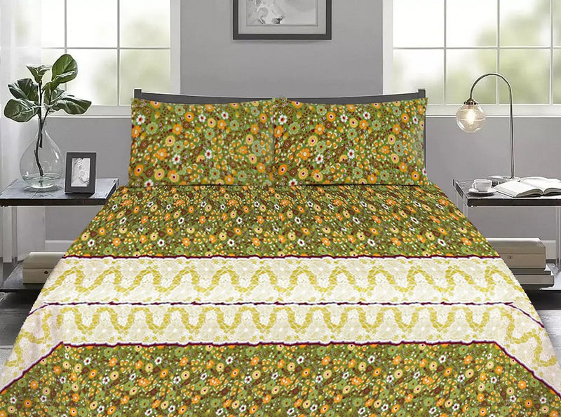 Colored Sheet-Flat Printed Bed Sheet set