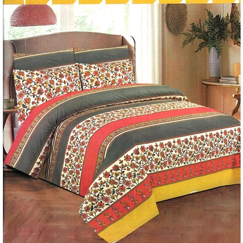 100% Pure Cotton Printed Quilt Cover-Ultra Soft Donna/Duvet Cover Set 2xPillowcases