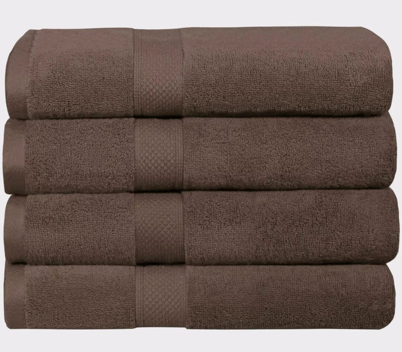 100% Cotton 650GSM Thick Bath Towel 137x68CM - Brown