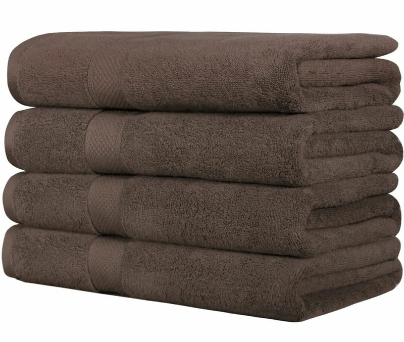 100% Cotton 650GSM Thick Bath Towel 137x68CM - Brown