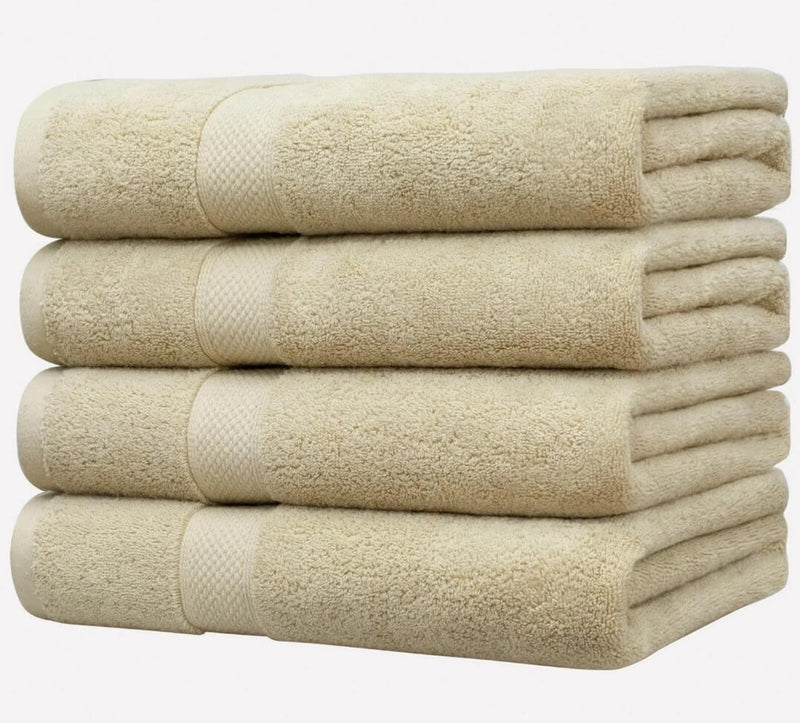 100% Cotton 650GSM Thick Bath Towel 137x68CM - Beige