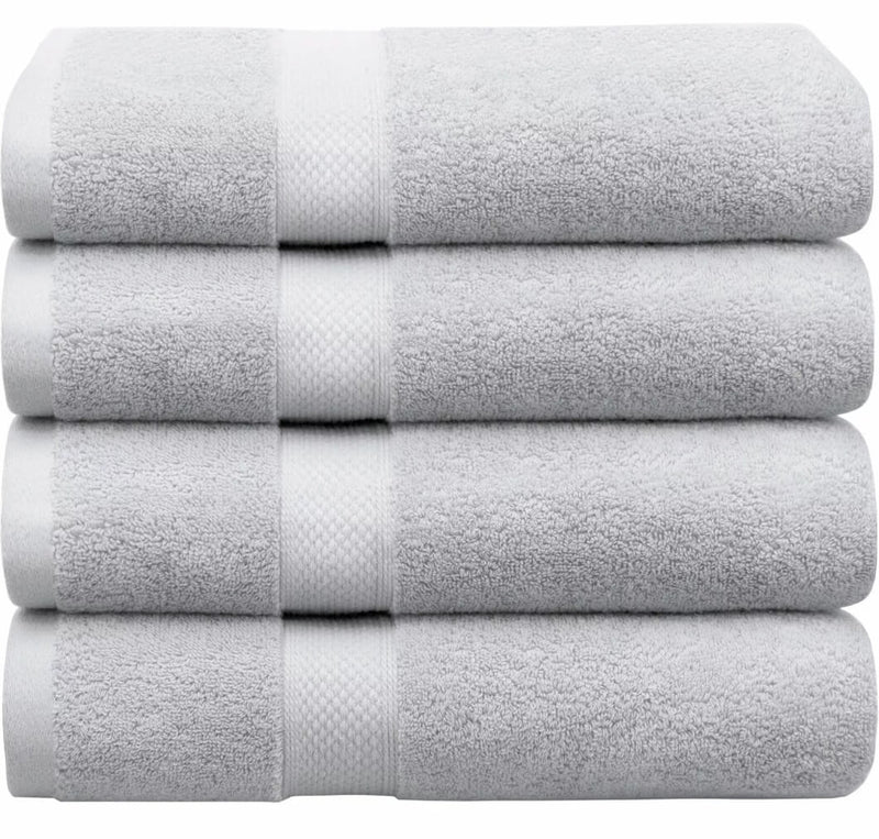 100% Cotton 650GSM Thick Bath Towel 137x68CM - Silver