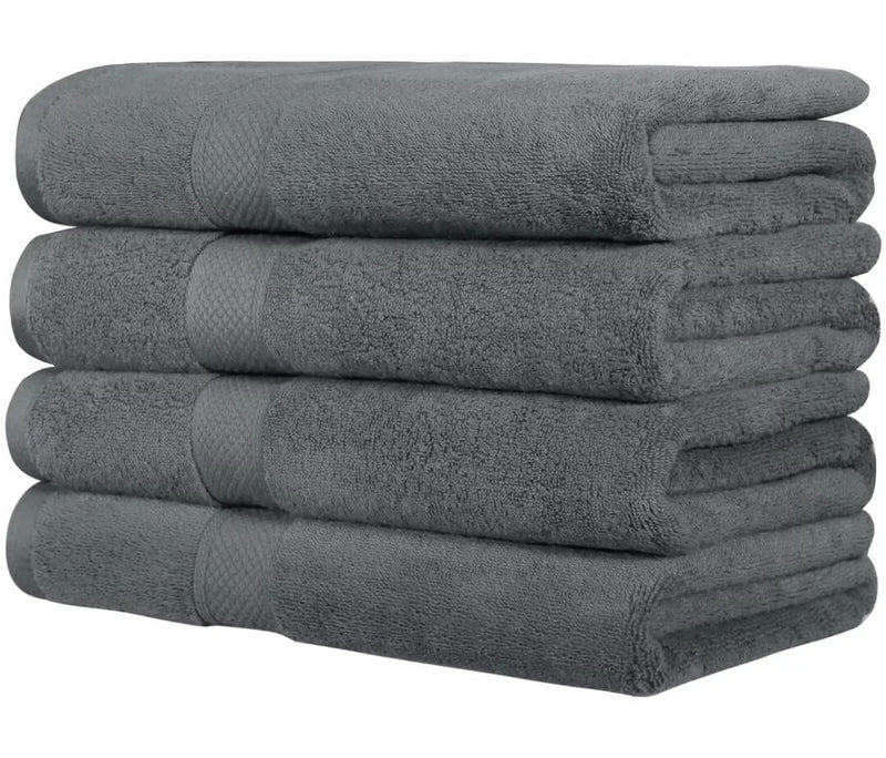 100% Cotton 650GSM Thick Bath Towel 137x68CM - Charcoal