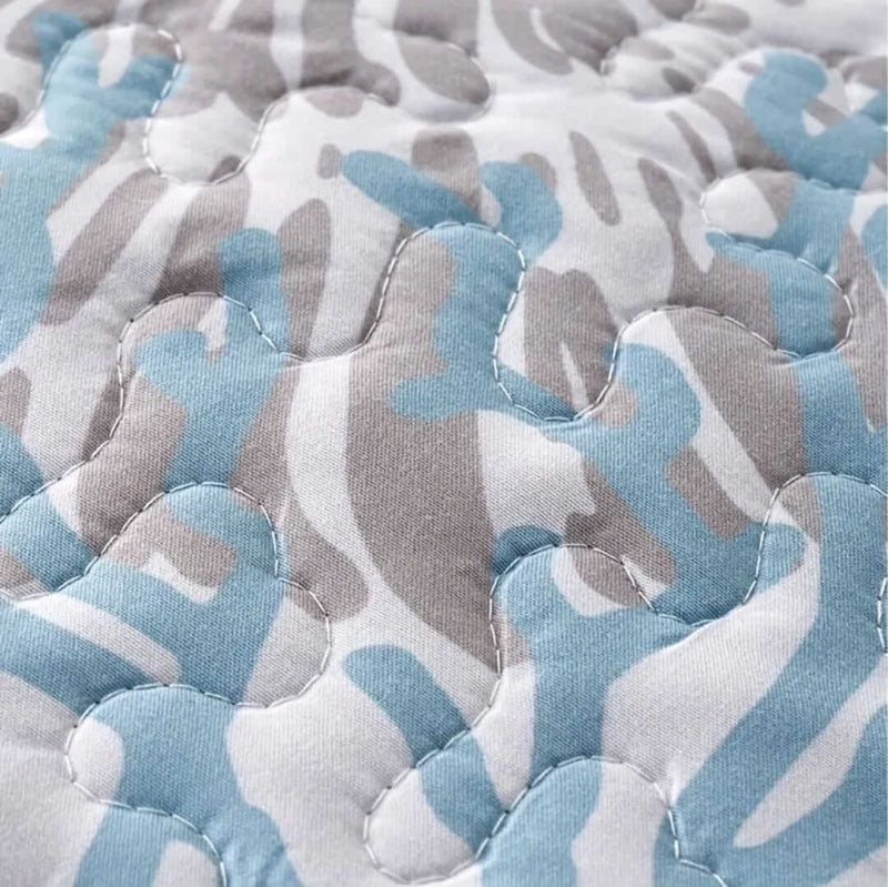 2025 Star Fish Quilted Bedspread Coverlet Sets (3Pcs)