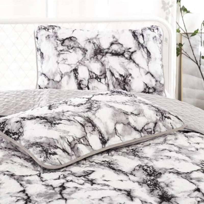 Marble Design Coverlet Set-Quilted Bedspread Sets (3Pcs)