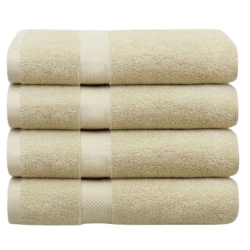 100% Cotton 650GSM Thick Bath Towel 137x68CM - Beige