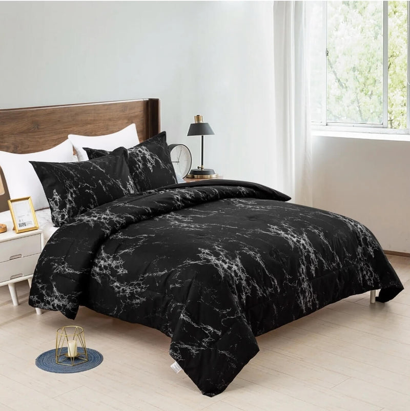 Blackish Comforter Set-Quilt Set (3Pcs)