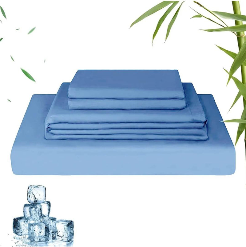 Bamboo Blend Bedsheet Set - Ultra Soft Microfiber Bedding Set (Ocean)