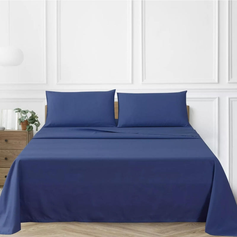 500TC Bedsheet Set - Ultra Soft Microfiber Bedding Set (Navy Blue)