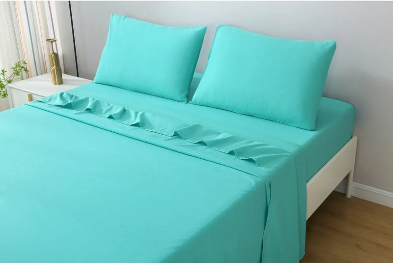500TC Bedsheet Set - Ultra Soft Microfiber Bedding Set (Teal)