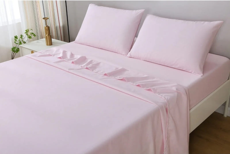 500TC Bedsheet Set - Ultra Soft Microfiber Bedding Set (Pink)