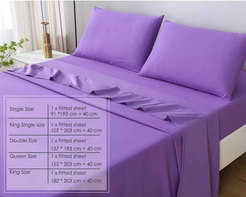 500TC Bedsheet Set-Ultra Soft Microfiber Bedding Set (Lavender)