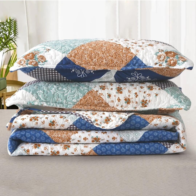 2025 Multicolor Design Coverlet Set-Quilted Bedspread Sets (3Pcs)