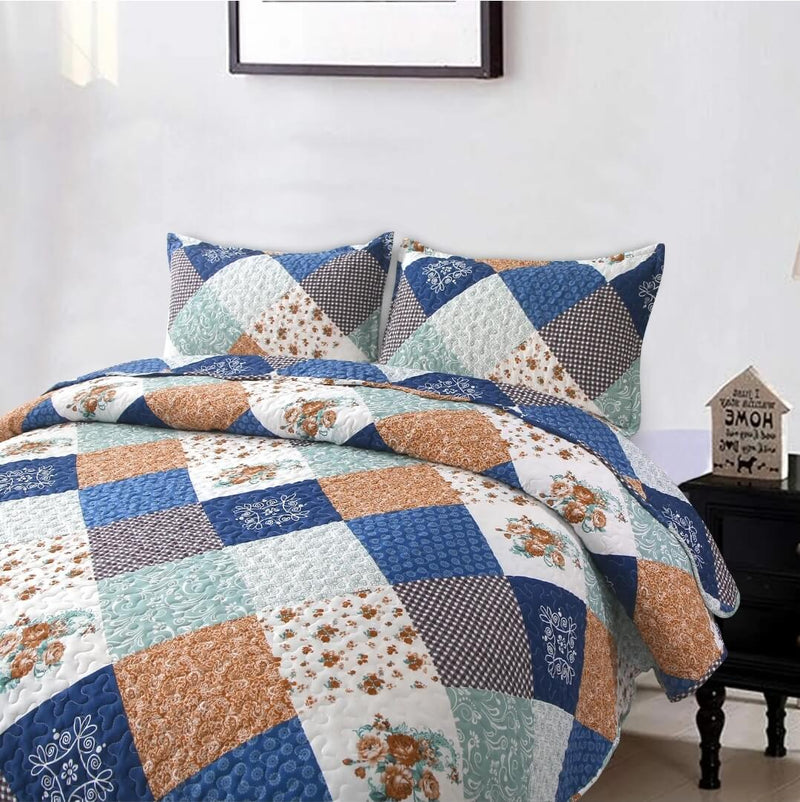 2025 Multicolor Design Coverlet Set-Quilted Bedspread Sets (3Pcs)