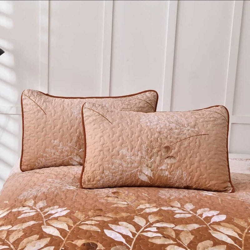 Floral Patterned Bedspread Set-3 Piece Quilted Bedding Coverlet