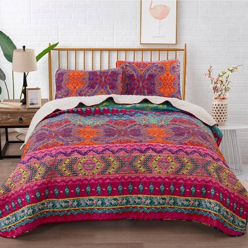2025 INDIAN Mandala Coverlet Set-Quilted Bedspread Sets (3Pcs)