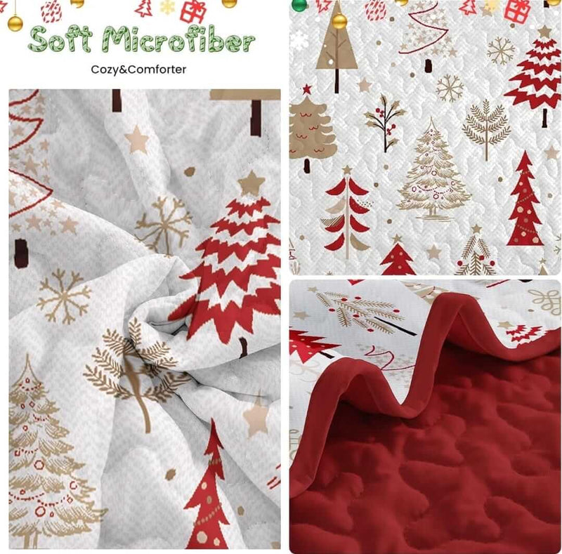 2025 Christmas Design Coverlet Set-Quilted Bedspread Sets (3Pcs)