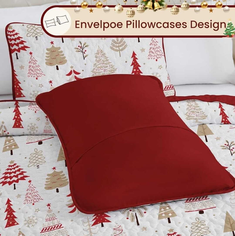 2025 Christmas Design Coverlet Set-Quilted Bedspread Sets (3Pcs)