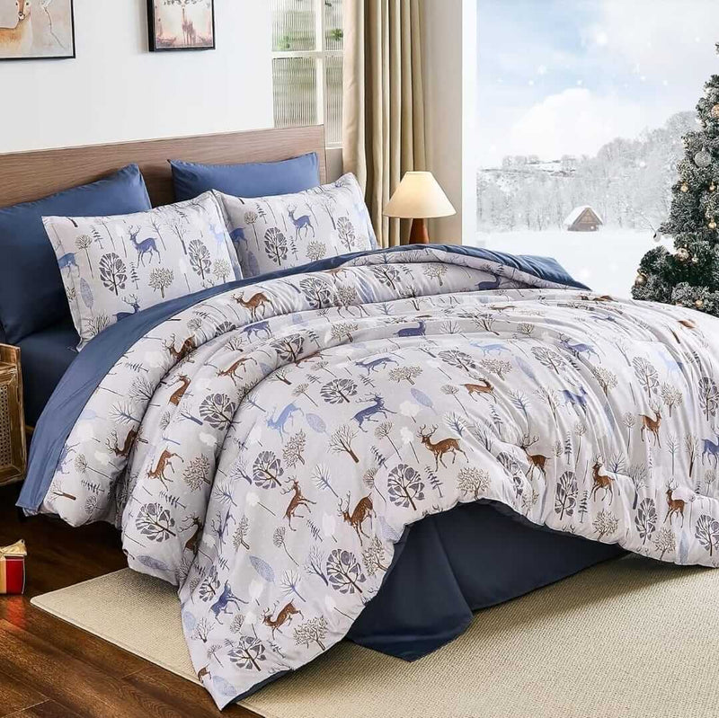 Christmas Quilt Cover - Ultra Soft Doona/Duvet Cover Set 2xPillowcases