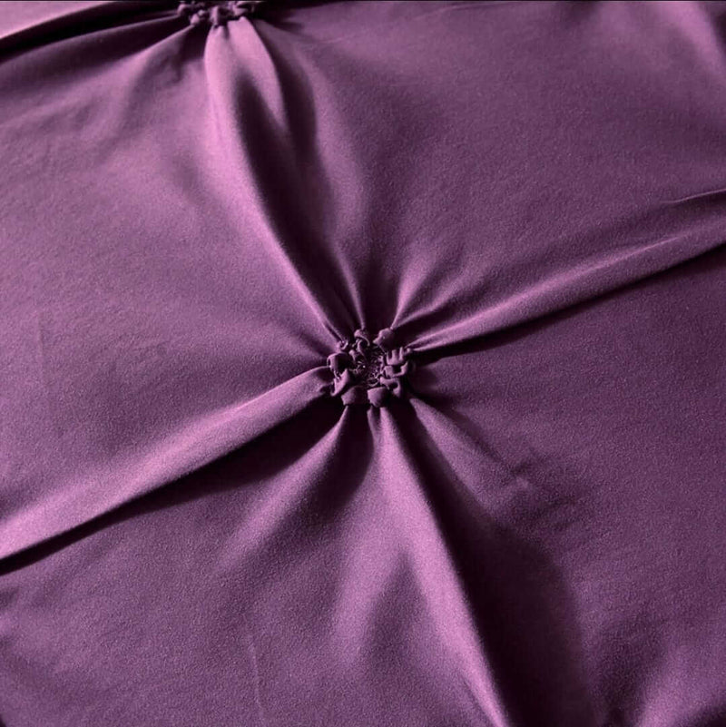 Purple Diamond Pintuck Comforter Set - Quilt Set (3Pcs)