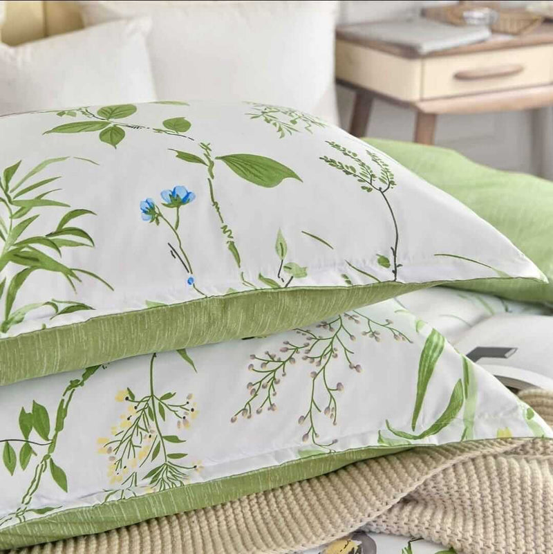 2025 New Floral Green Comforter Set-Quilt Set (3Pcs)