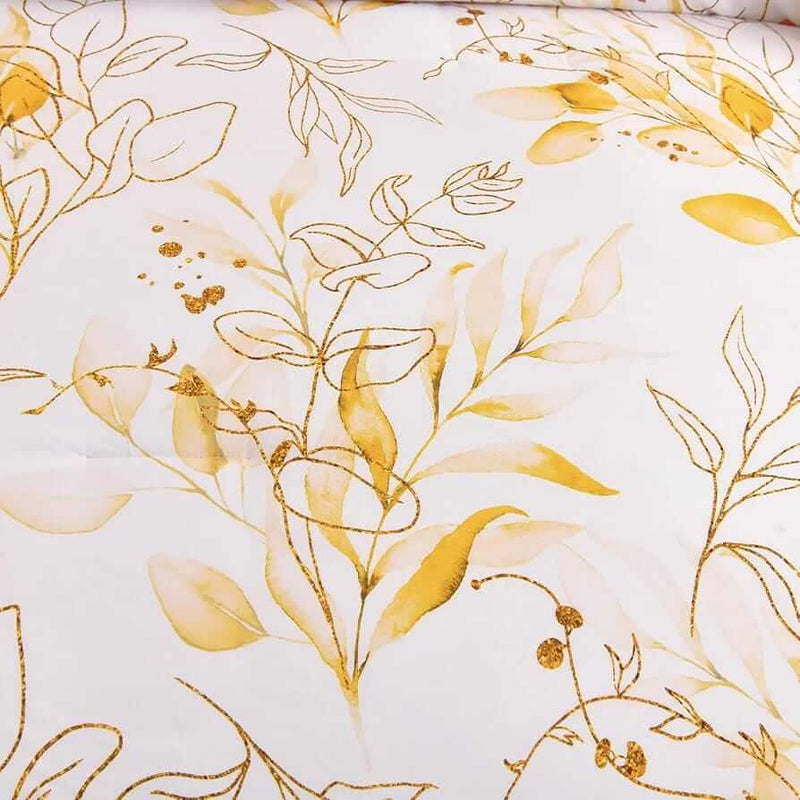 Yellow Botanical Comforter Set-Quilt Set (3Pcs)