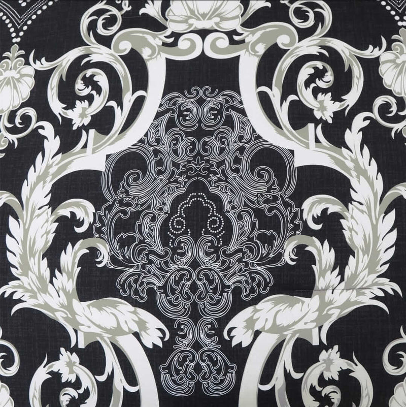 Black & White Baroque Pattern Comforter Set - Quilt Set (3Pcs)