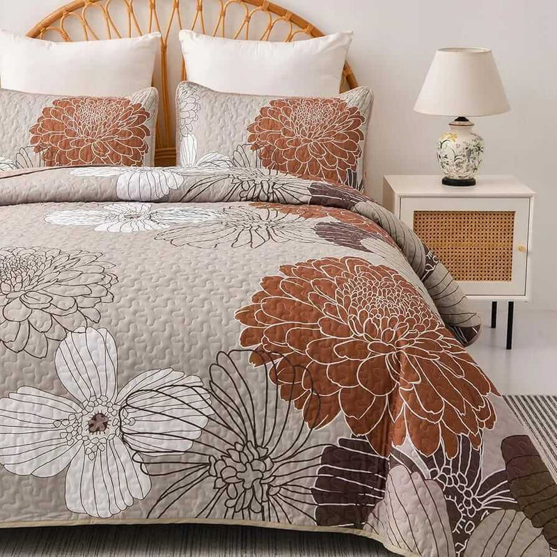 2026 Floral Bedspread Coverlet Set-Quilted Bedspread Sets (3Pcs)