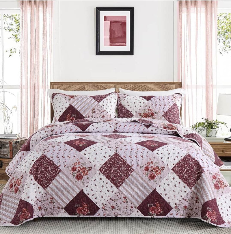 2025 Design Patchwork Coverlet Set-Bedspread Quilt Set (3Pcs)