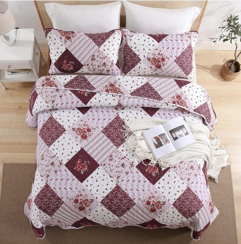 2025 Design Patchwork Coverlet Set-Bedspread Quilt Set (3Pcs)